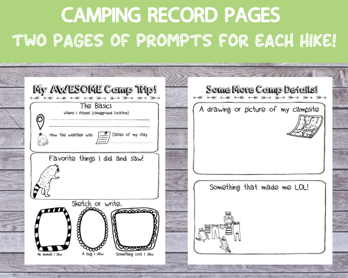 Fun and Engaging Printable Kids Camping Journal [25 Pages + Free PDFs