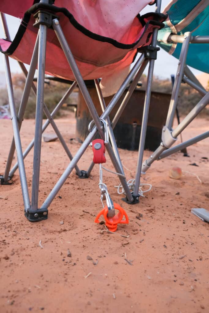 how to make kids camp chair safe with beyond bungee tying down camp chair