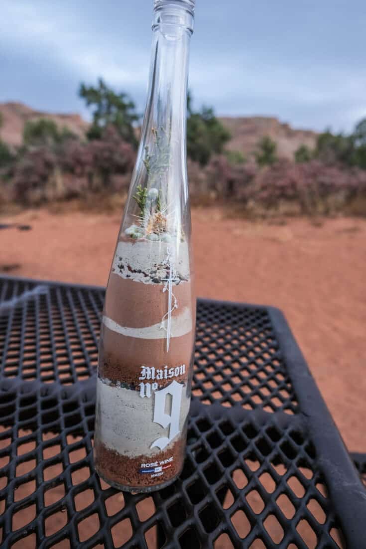 desert sand landscape wine bottle craft