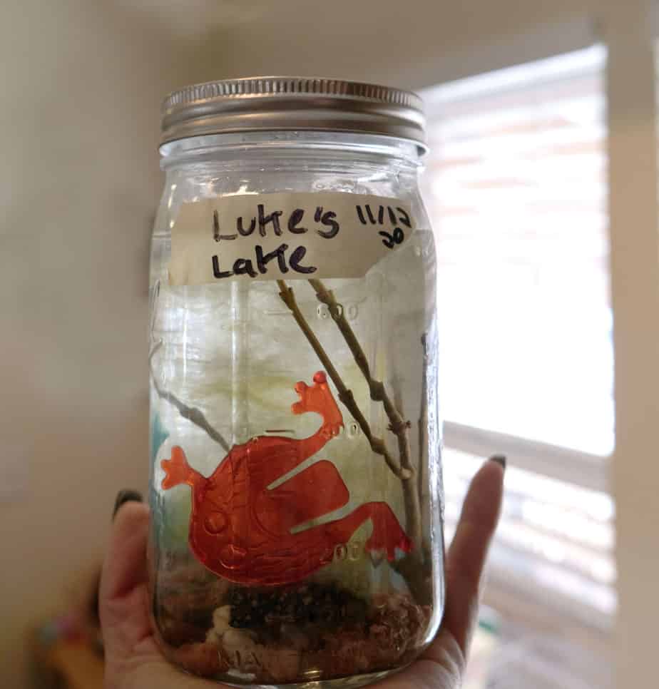 lake in a jar lake craft for kids