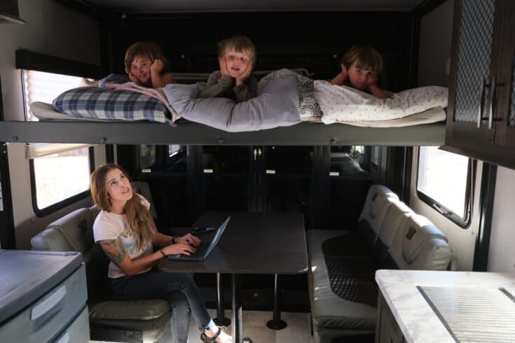 kids on rv mattress that needs to be upgraded to be more comfortable and right size