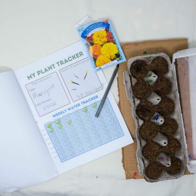 printable spring planting journal for kids