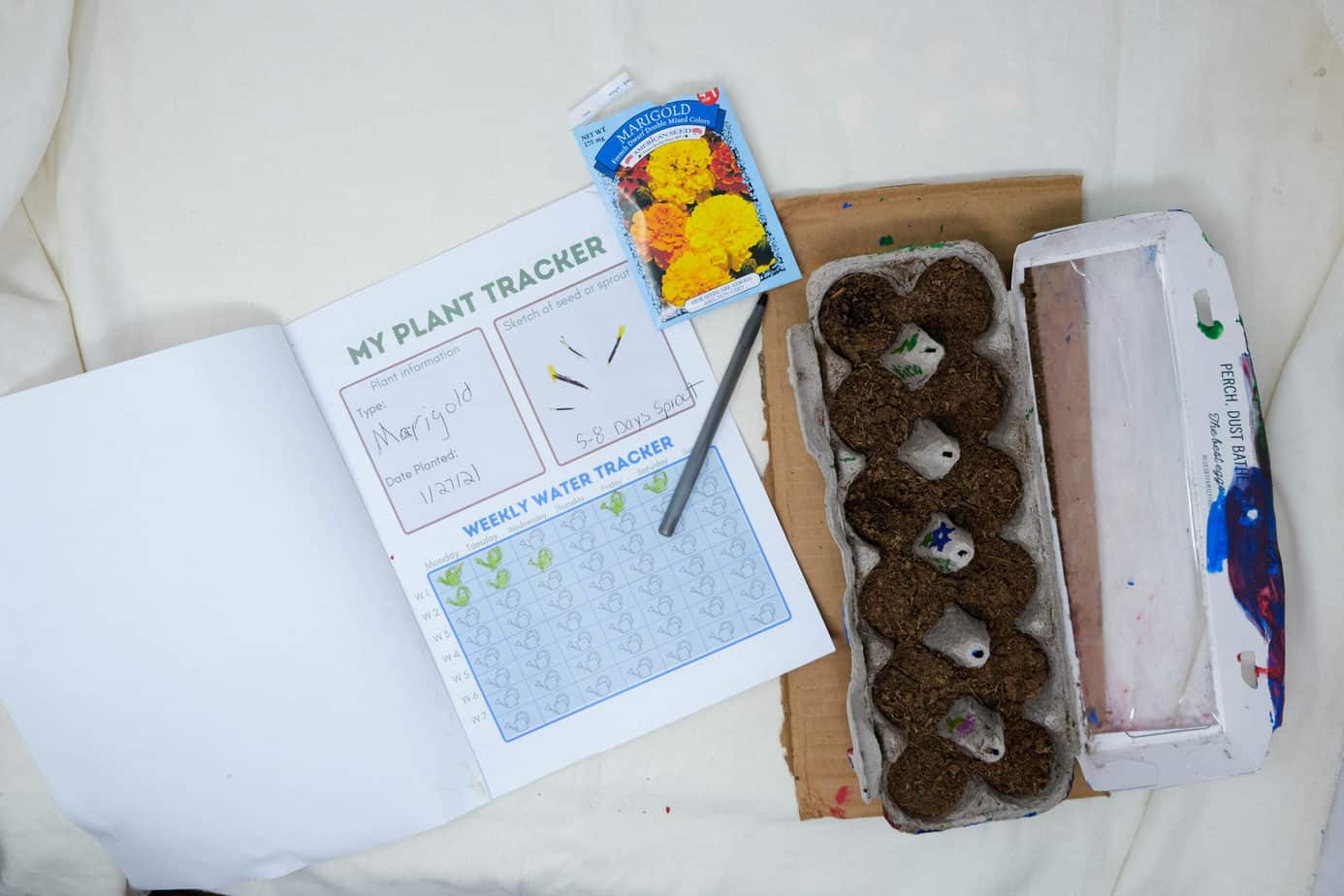 printable spring planting journal for kids