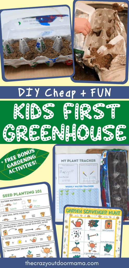 kids diy greenhouse with planting printable journal for kids