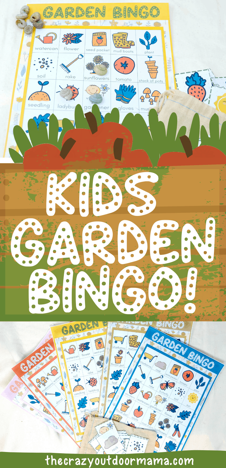 Fun + CUTE Garden BINGO for kids (10 Boards + Calling Cards) perfect