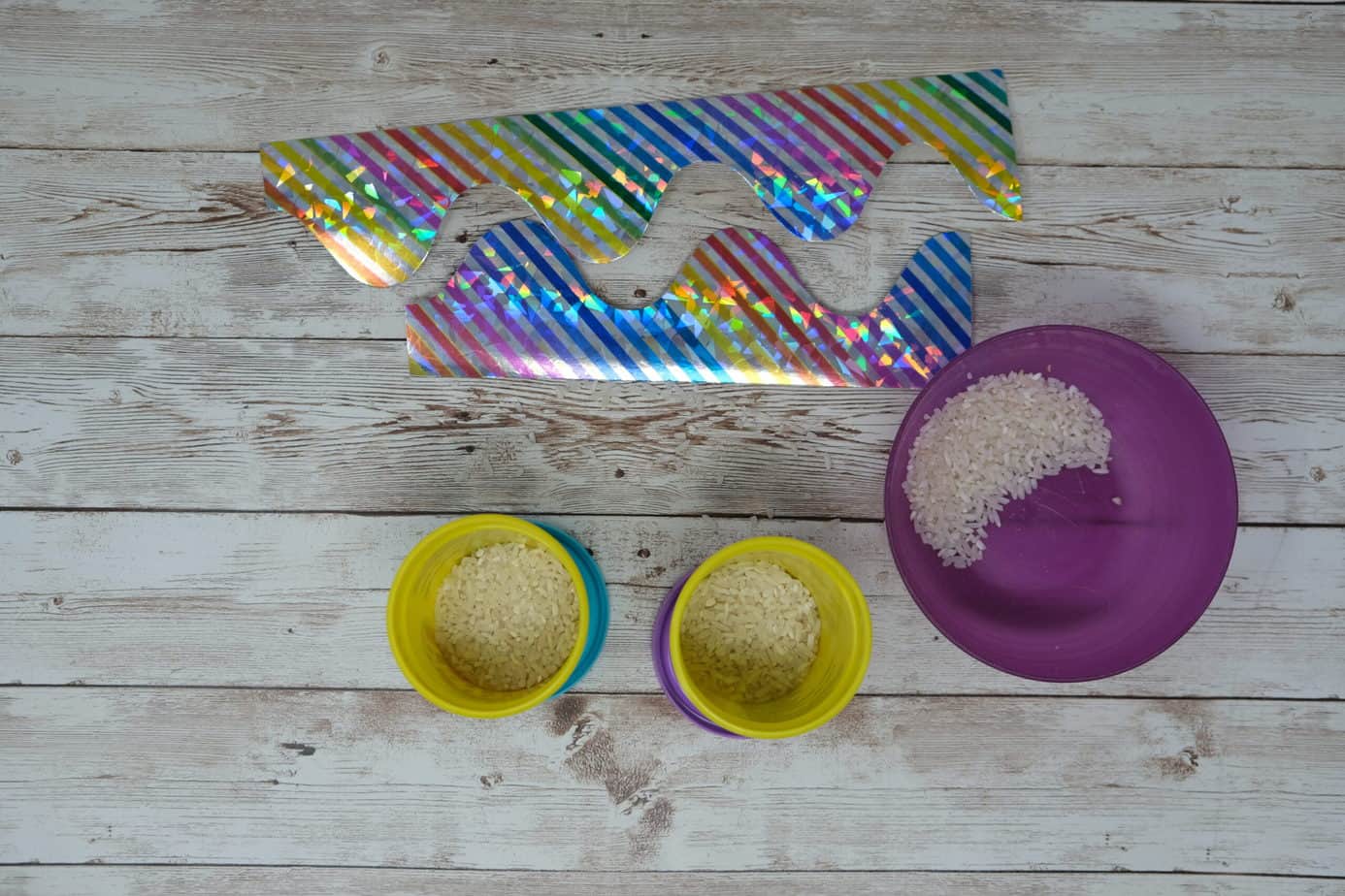 diy rice new years eve shaker for kids