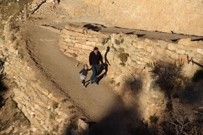 visiting grand canyon with young kids during roadschooling in rv