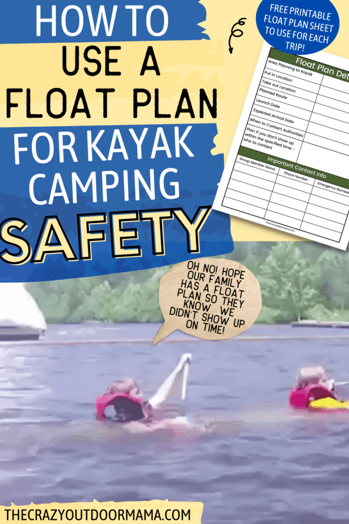 FREE PRINTABLE FLOAT PLAN FOR KAYAK CAMPING