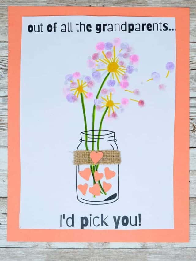 “I’d Pick You!” Cute Printable Nature Craft for Mom or Grandma! Story