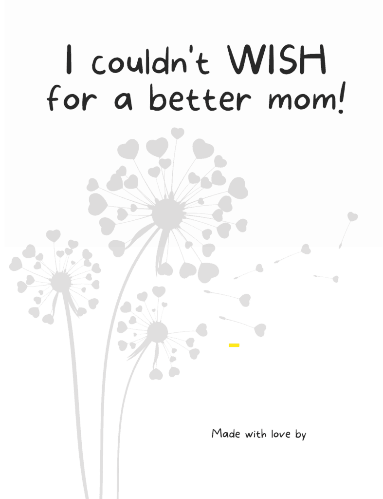 free printable mother's day craft for kids