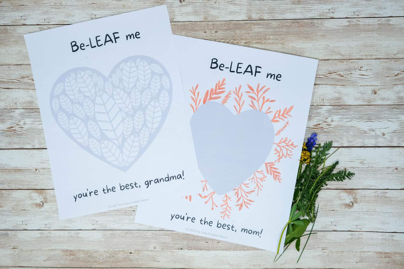 free nature mothers day printables