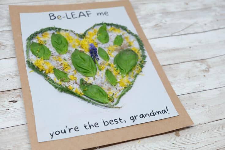 nature diy gift for mom or grandma