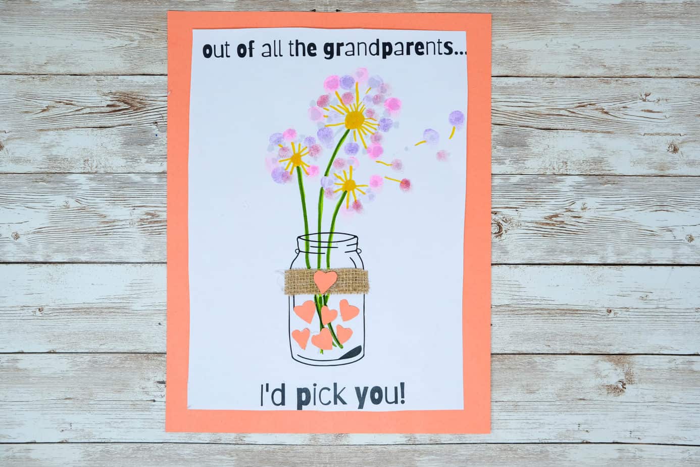 fingerprint printable craft for mothers day or grandma