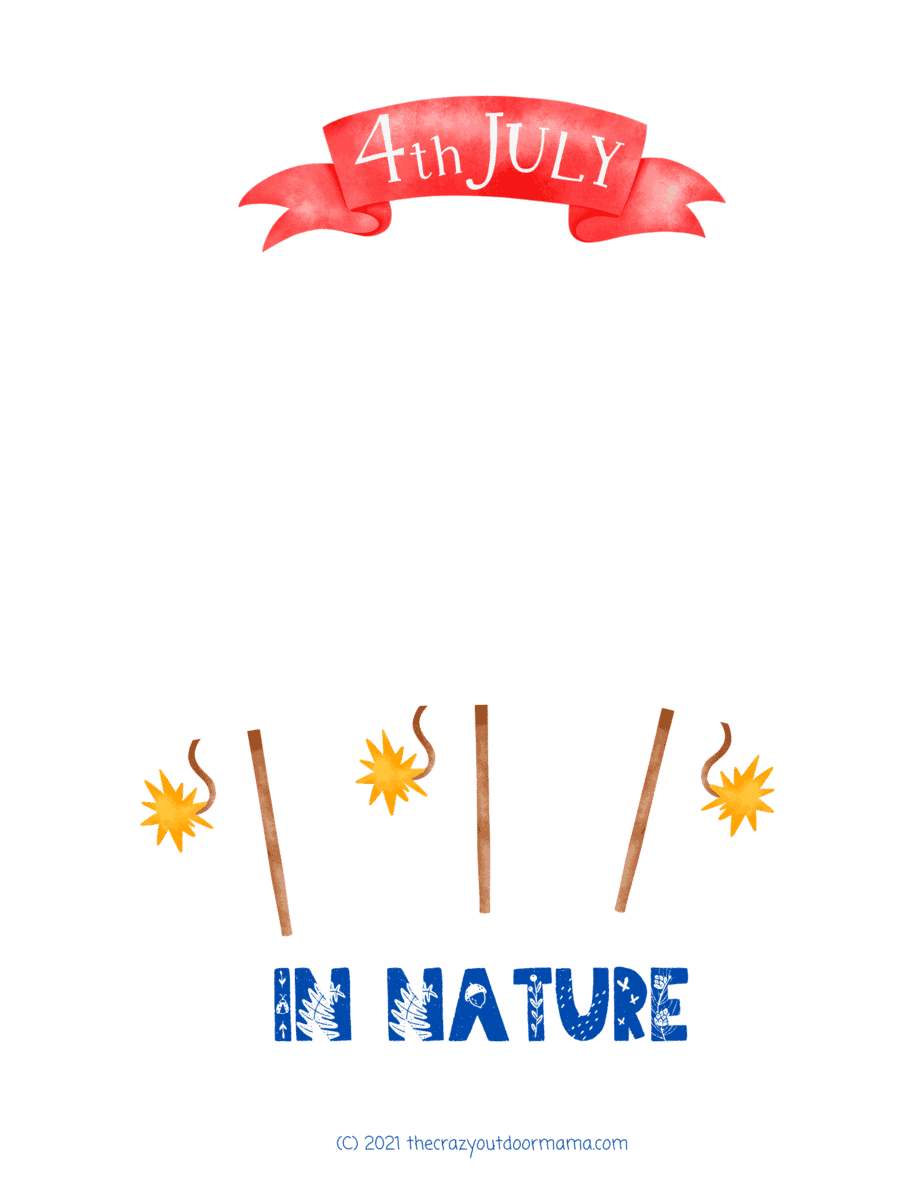 4th of july in nature craft for kids template