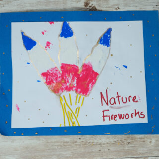 4th of july outdoor nature based craft
