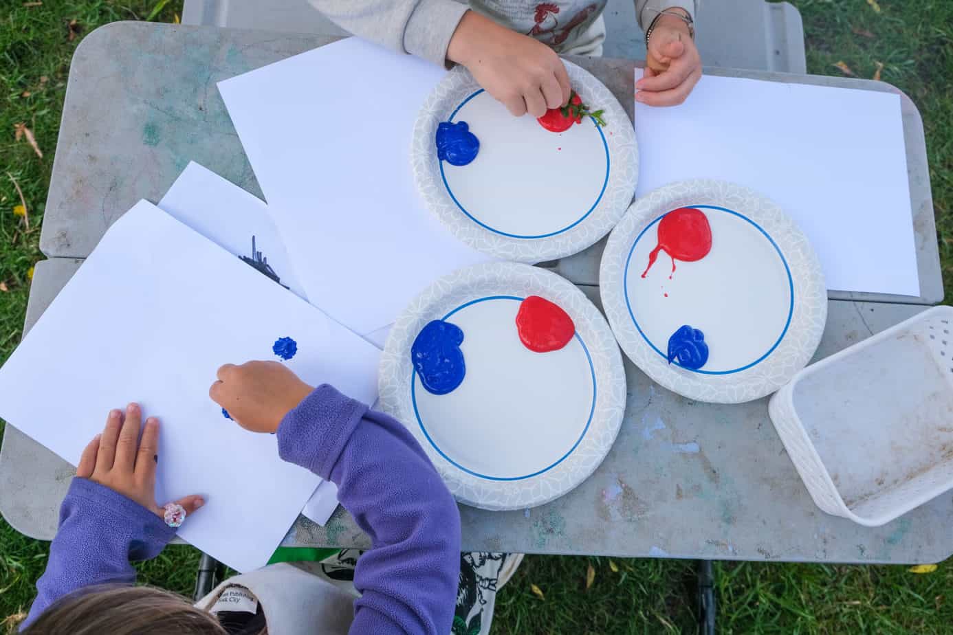 painting nature craft for 4th of july patriotic