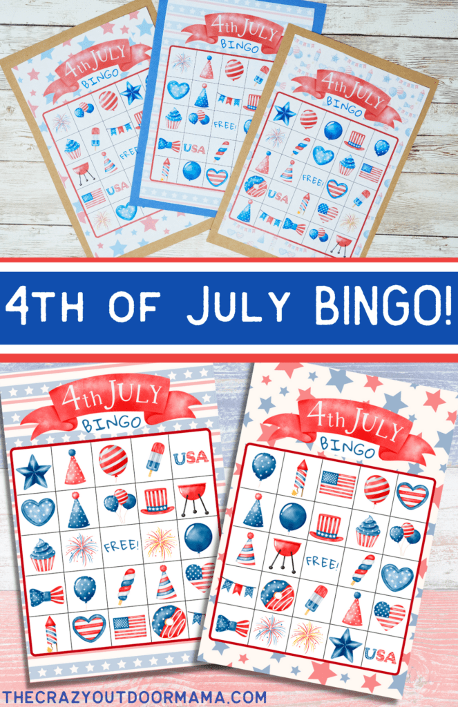 4th of july printable games bingo for kids