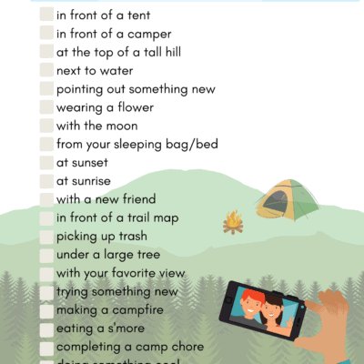 teen summer camp ideas selfie challenge