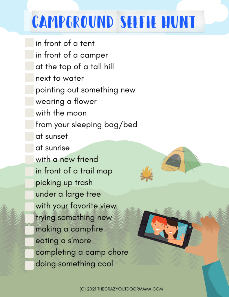 teen summer camp ideas selfie challenge