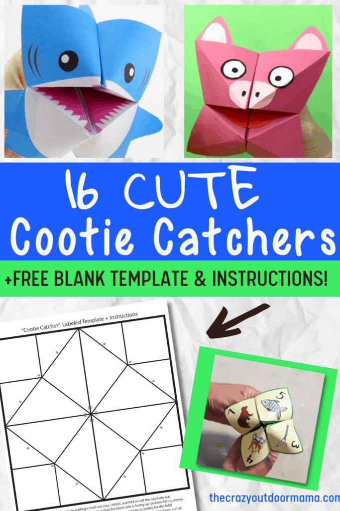 16 Printable Cootie Catchers For Kids! [+Free Blank Template & Folding  Instructions] – The Crazy Outdoor Mama