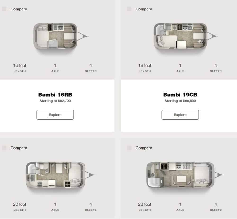 air stream bambi floor plan and sizes