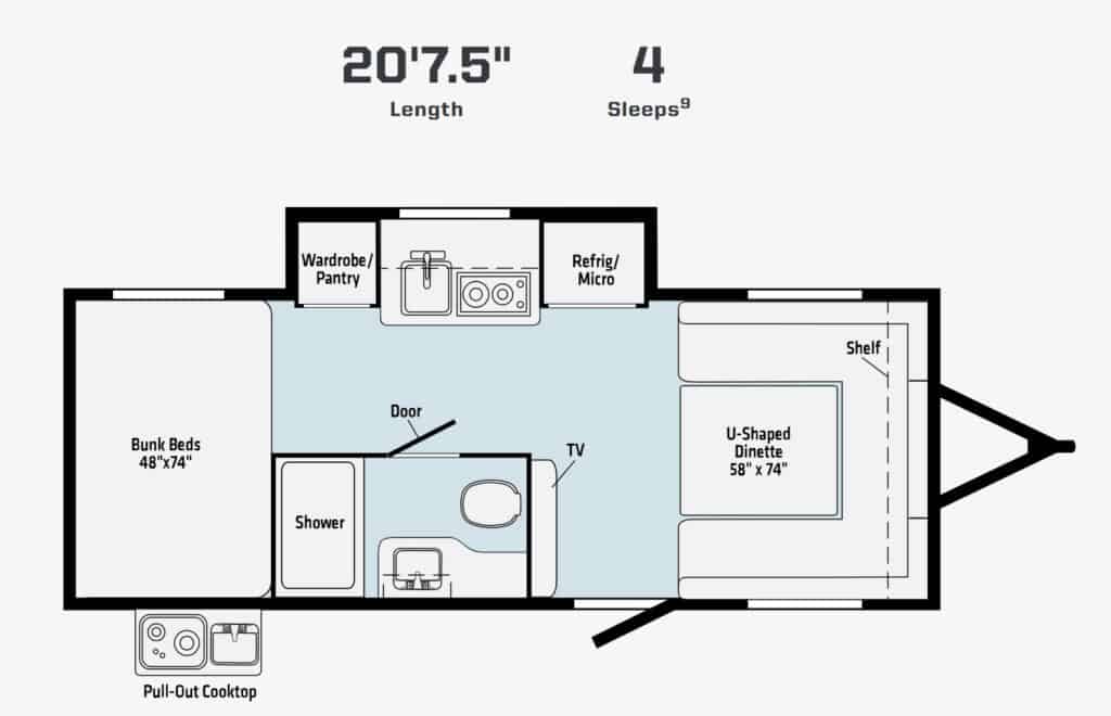 winnebago hike floor plan perfect for active families mountain bikers and kayakers