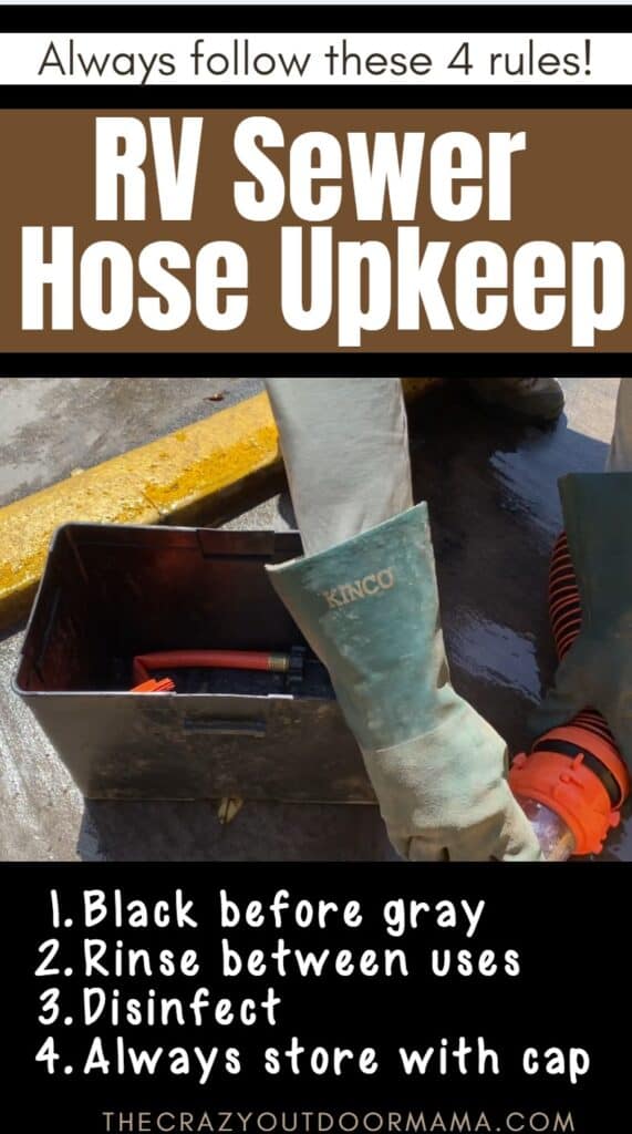 rv sewer hose cleaning and storage ideas