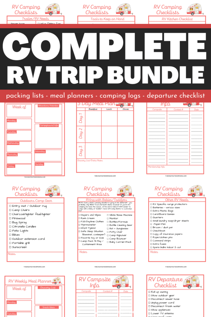 rv trip packing list