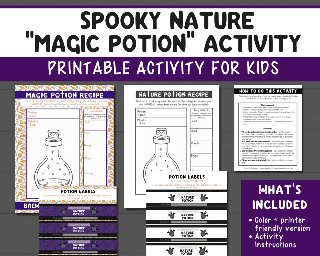 Halloween Potions Math Game (Free Printable for Kids) - Taming