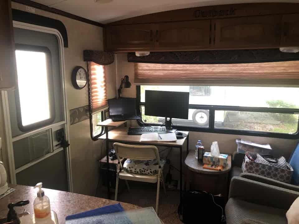 home office ideas in camper