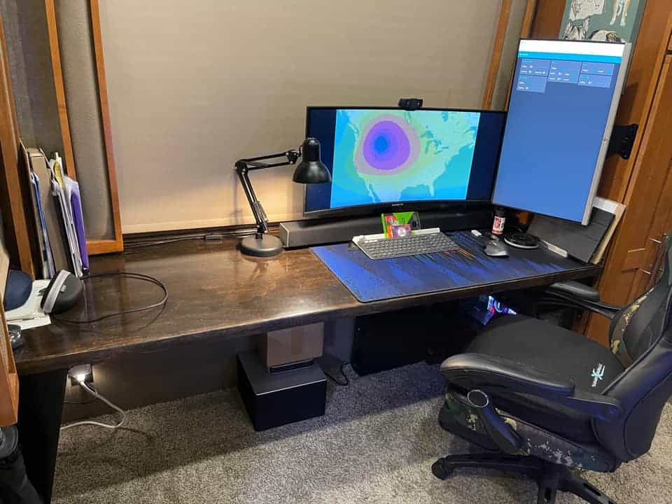 home office in removed dinette spot