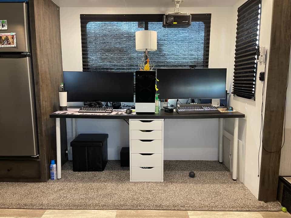 couples office in rv ideas