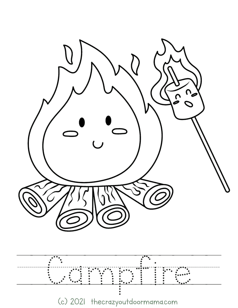 printable camping coloring pages