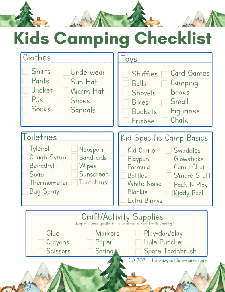 Must-do activities for a first camping trip