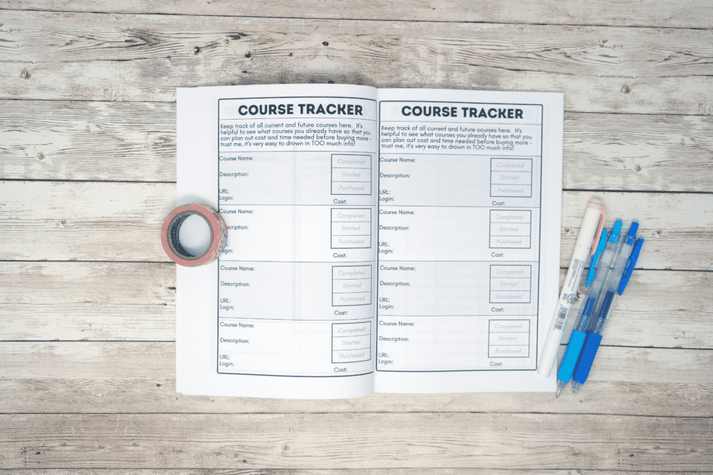 how to track courses for website blogging