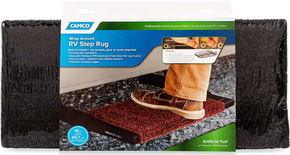 wrap around camco rv step rug