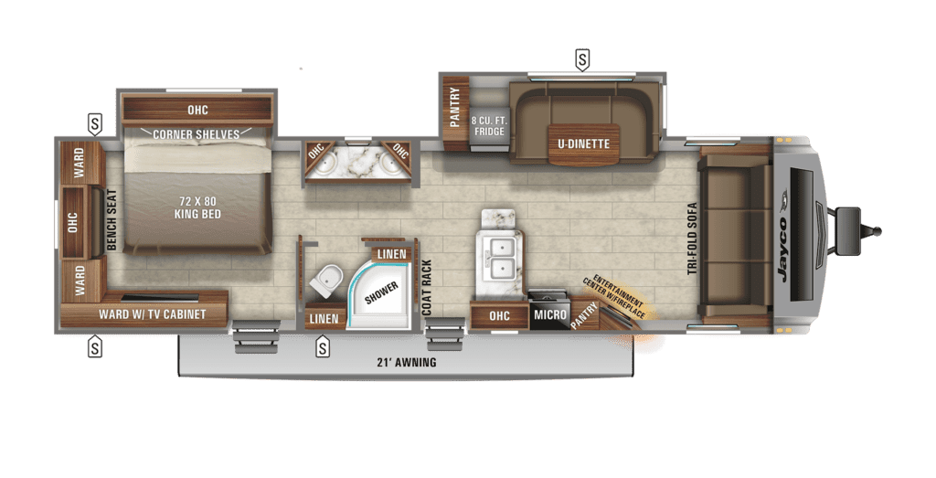 Jayco White Hawk 30FLS floorplan