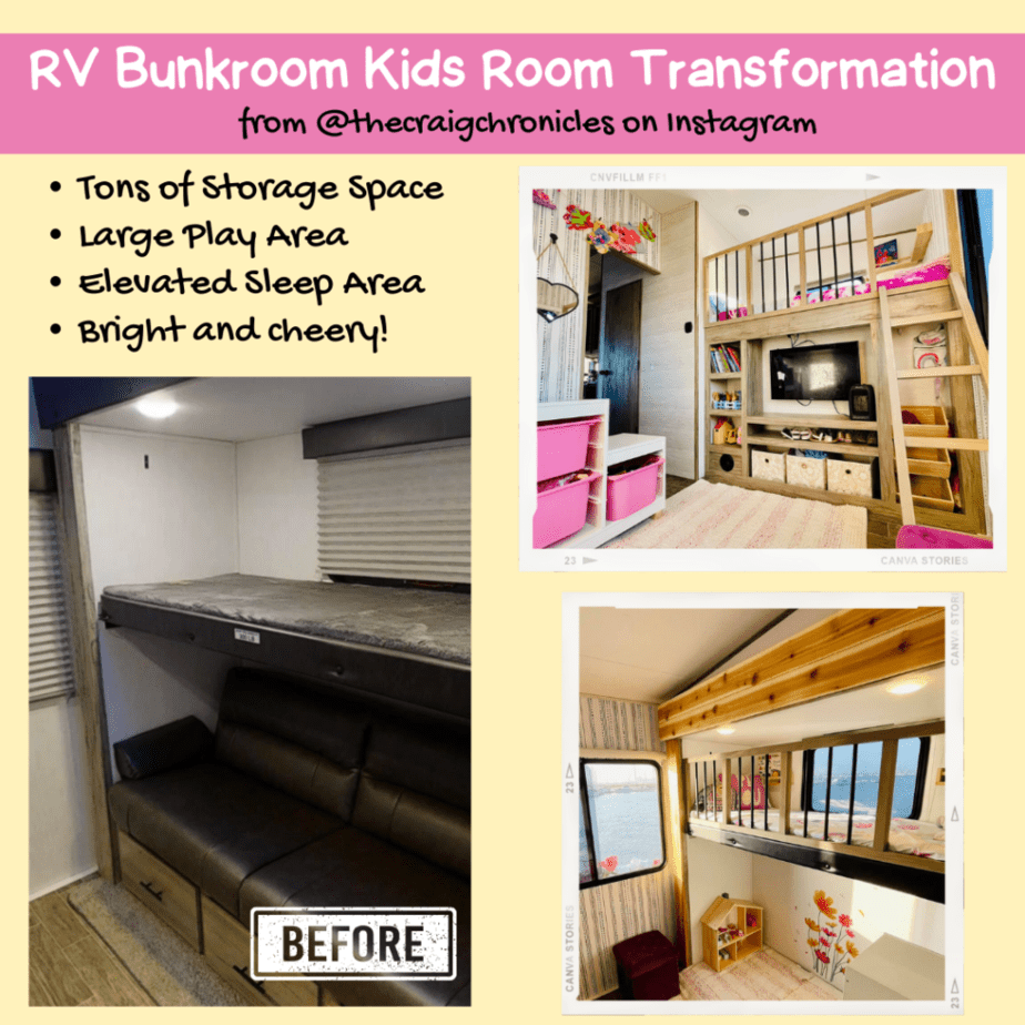 kids bunkroom in rv conversion ideas