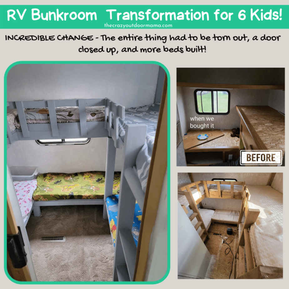 rv bunk house idea to sleep 6 kids