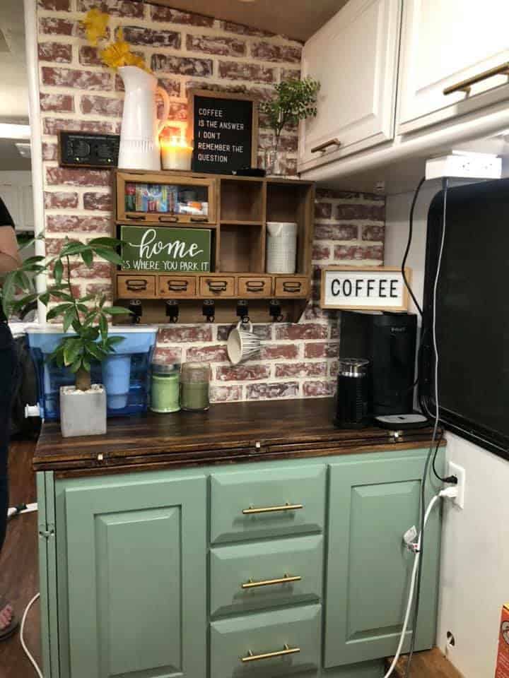 coffee bar ideas for camper