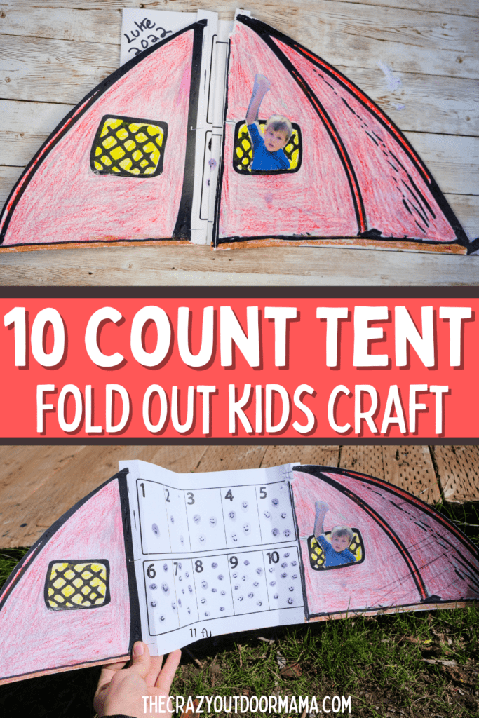 kids camp themed counting printable craft