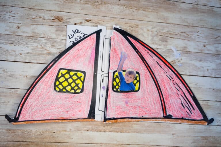 Cute Fold Out 10 Count Tent Craft PERFECT for Camp Week! The Crazy