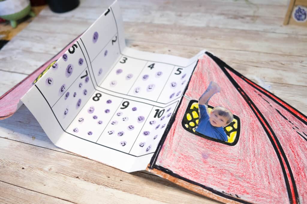 tent craft for kids number practice