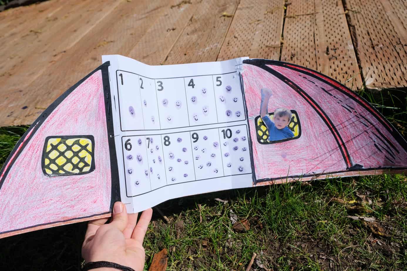 camp themed counting craft