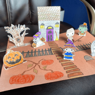 printable halloween scene creator craft for kids
