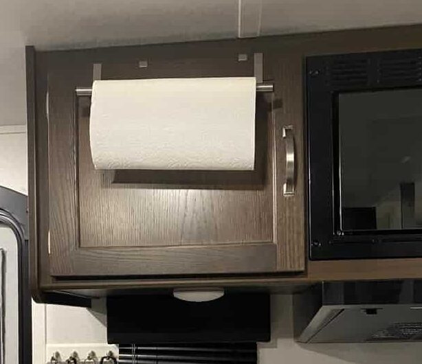 hanging cabinet paper towel holder for camper from dollar tree