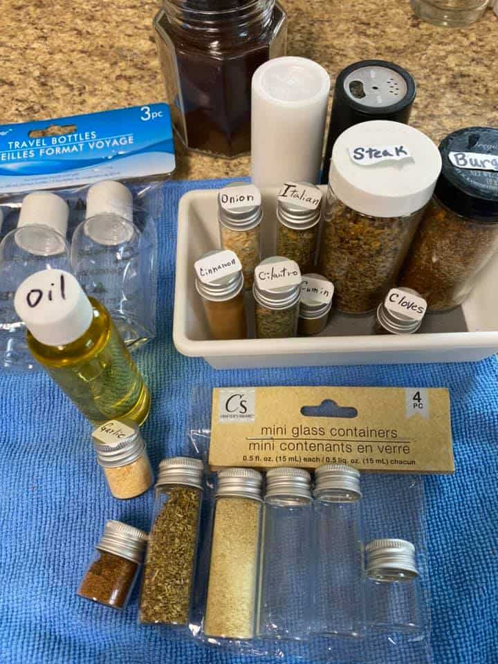 mini spice bottles