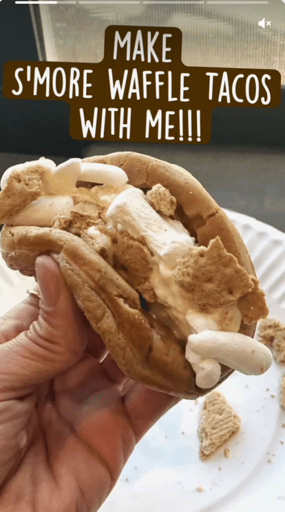 smore waffle taco fun date night smore ideas