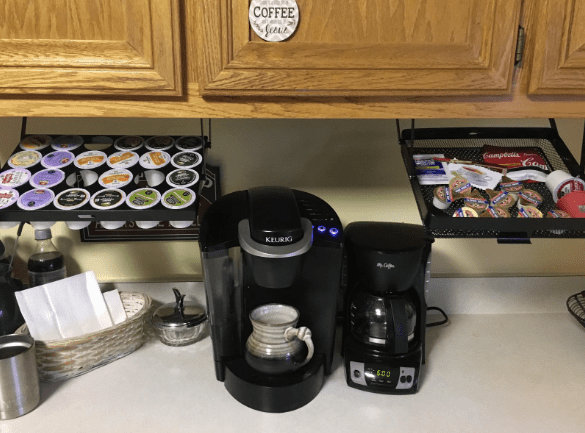 under cabinet storage for camper idea