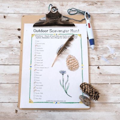 scavenger hunt outdoor ideas for kids